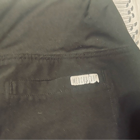 TWO PAIRS of Black Med Couture Maternity Straight Leg Scrubs Pants, Medium - Picture 4 of 6